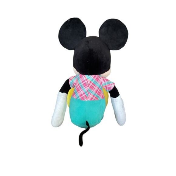 Disney Mickey Mouse Pink and Mint Color Easter Shirt Plush Stuffed Animal - Picture 3 of 3